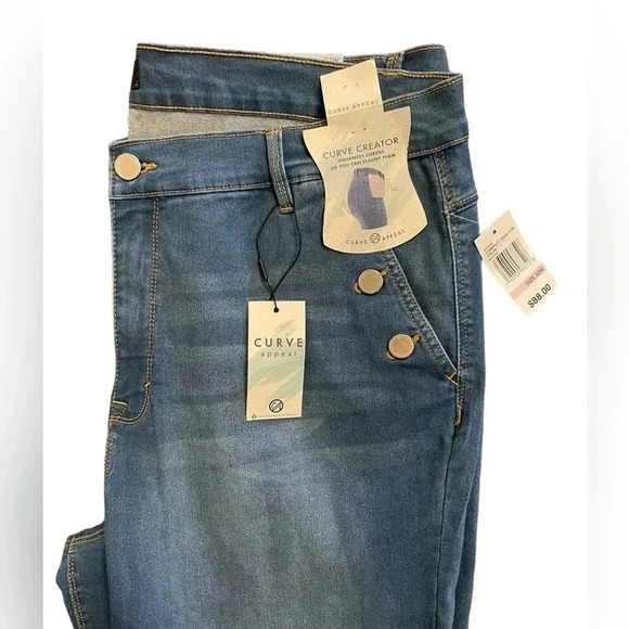 Curve Appeal Curve Creator Bootcut  Straight Leg Jeans Size 22W - Picture 3 of 8